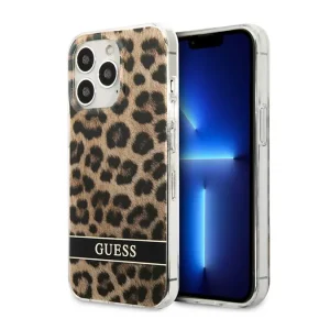 کاور براق آیفون 13 پرو طرح پلنگی CG Mobile iphone 13 Pro Guess Leopard Hard Case