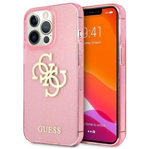 کاور گوشی اپل iPhone 13 Pro Max برند GUESS مدل چرمی طرح‌دار (PU Leather)