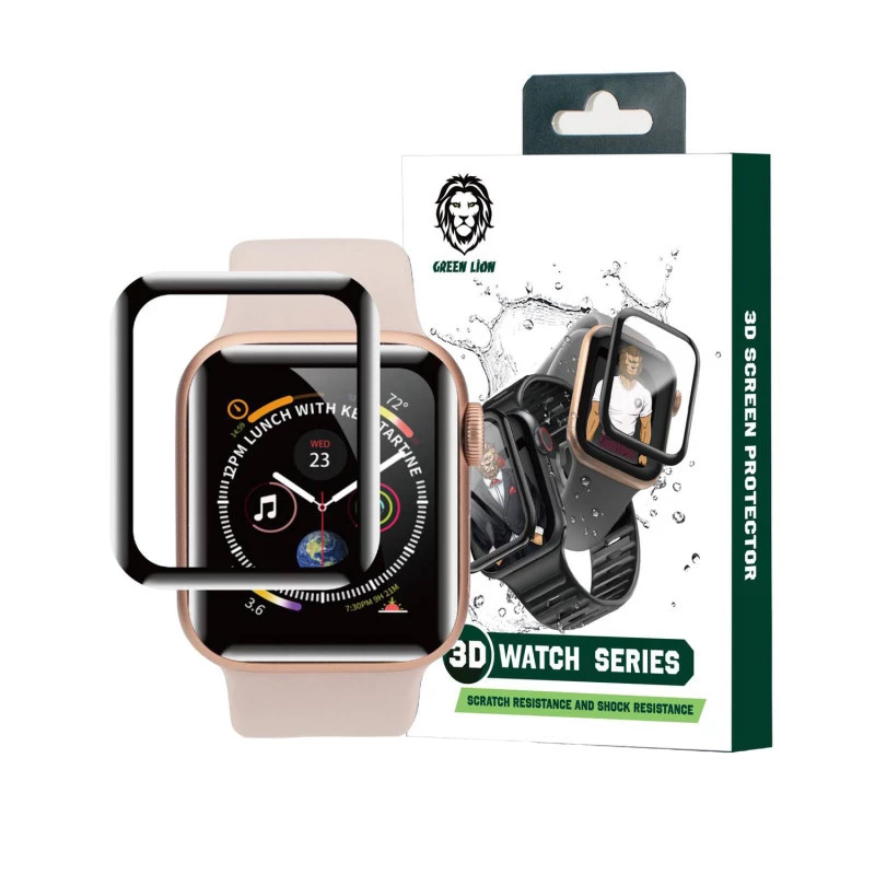گلس شفاف اپل واچ 41 میلی متری گرین مدل 3D HD Watch
